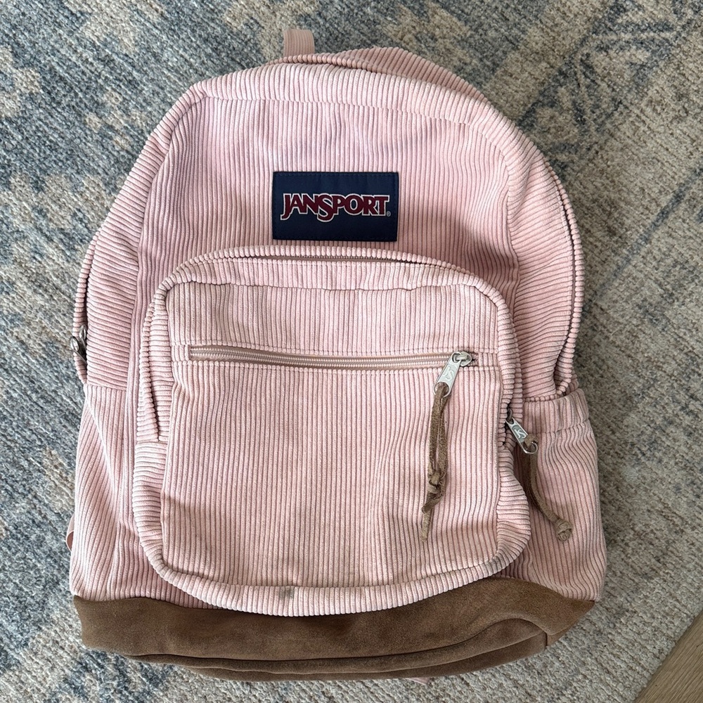 Jansport Pink Corduroy Backpack
